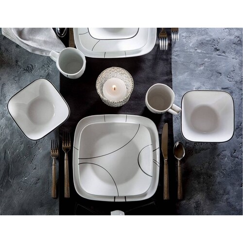 Set Vajilla Corelle Moderno 18 Piezas Blanco