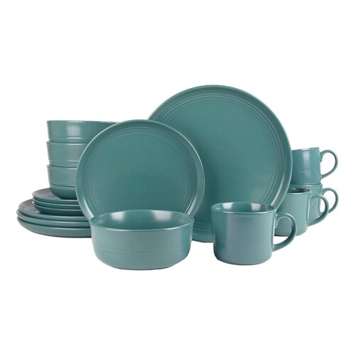 Set Vajilla Esmeralda Verde 10 Strawberry St. 16 Piezas