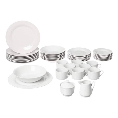 Set Vajilla Blanco Strawberry Street Simply Round 45 Piezas