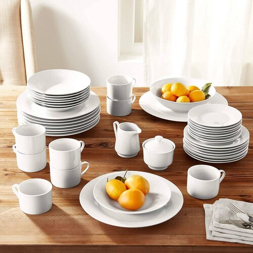 Set Vajilla Blanco Strawberry Street Simply Round 45 Piezas