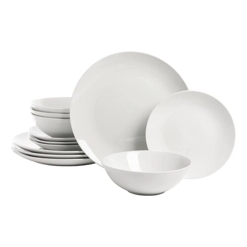 Set Vajilla Blanco 10 Strawberry Street Simply Coupe 12 Pzs