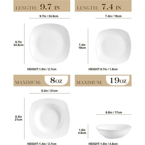 Set Vajilla Elisa, Malacasa, 24 Piezas