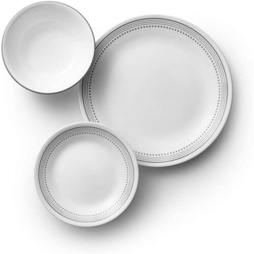 Set Vajilla Corelle Vitrelle 18 Piezas Gris Místico