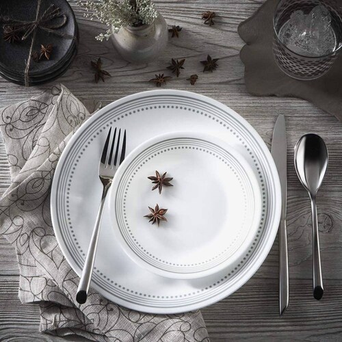 Set Vajilla Corelle Vitrelle 18 Piezas Gris Místico