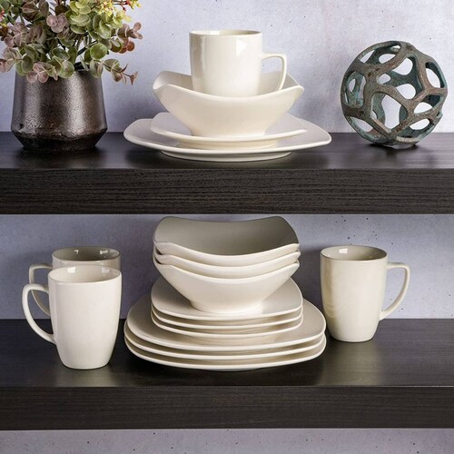 Set Vajilla Porcelana Gibson Home Zen 16 Piezas