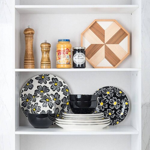 Set Vajilla Porcelana 12p Blanco Sagoskat