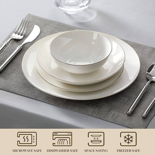 Set Vajilla Porcelana Florence, Malacasa, 16 Piezas