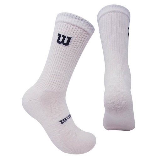 PAQUETE CALCETINES CALCETA CABALLERO WILSON MEDIA FELPA 10 PARES BLANCO LISO UNITALLA(25cm-29cm)