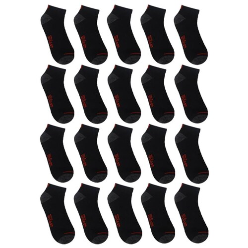 PAQUETE CALCETINES TIN NIÑO WILSON SIN FELPA 20 PARES NEGRO PT CHICO(14cm-17.5cm)