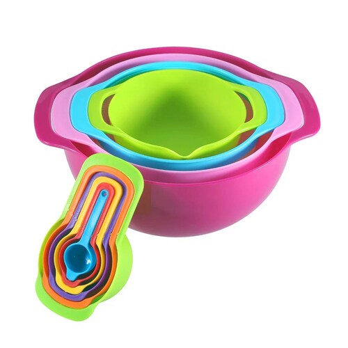 Cucharas Medidoras Hiperware con Bowls, Colador y Escurridor Multicolor