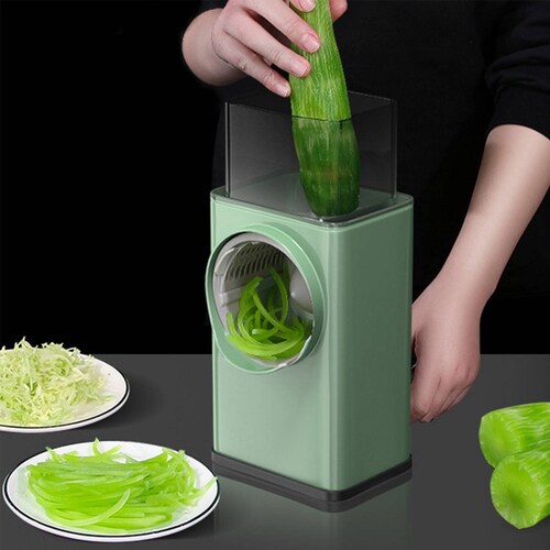 Rallador de Verduras 3 en 1 Hiperware con Alimentador Grande Color Verde