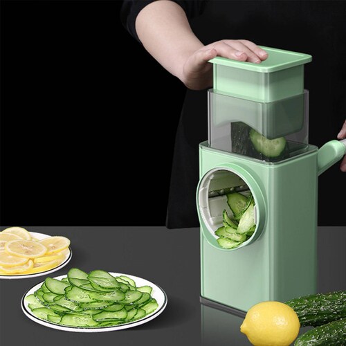 Rallador de Verduras 3 en 1 Hiperware con Alimentador Grande Color Verde