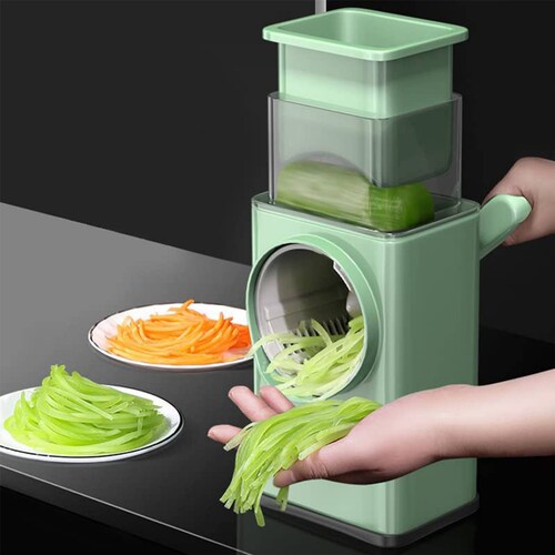 Rallador de Verduras 3 en 1 Hiperware con Alimentador Grande Color Verde
