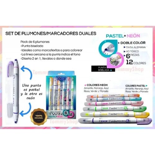 Kit De Dibujo 24 Colores + Plumas De Gel + Plumones Pastel.