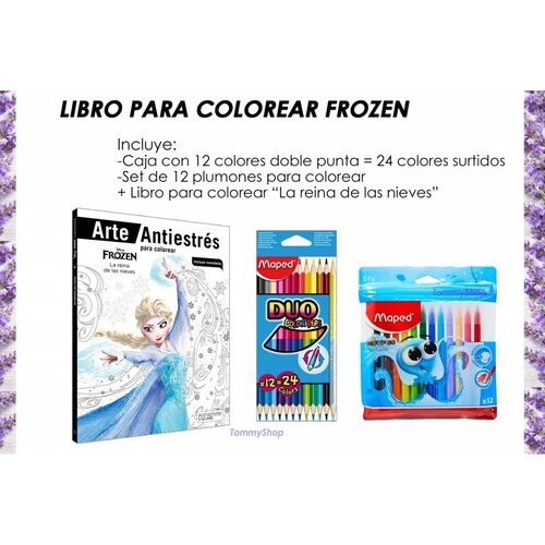 Libro Disney® Frozen Elsa P Colorear + Colores Y +.