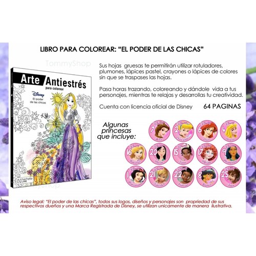 Princesas De Disney® Rapunzel Y Mas Libro Colorear.