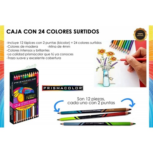 Colores Prismacolor Junior + Plumones + Plumas .-.