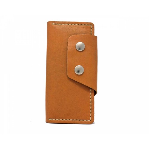 Cartera Larga con 2 botones Camel