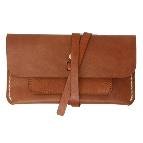 Cartera con tira larga Café