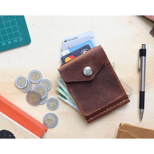 Cartera con clip  Crazy Cobre