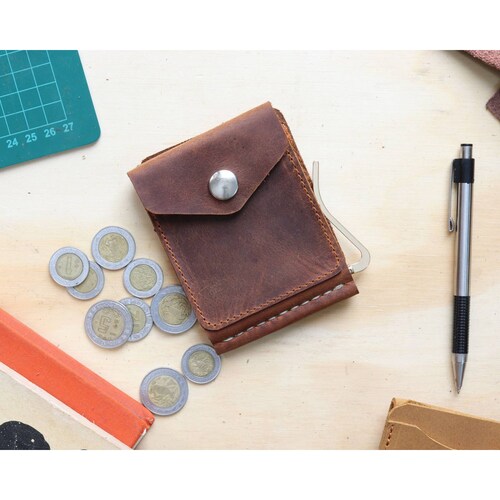 Cartera con clip  Crazy Cobre