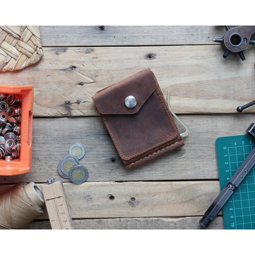 Cartera con clip  Crazy Cobre
