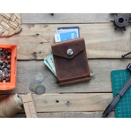 Cartera con clip  Crazy Cobre