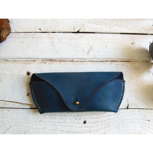 Estuche para lentes color azul