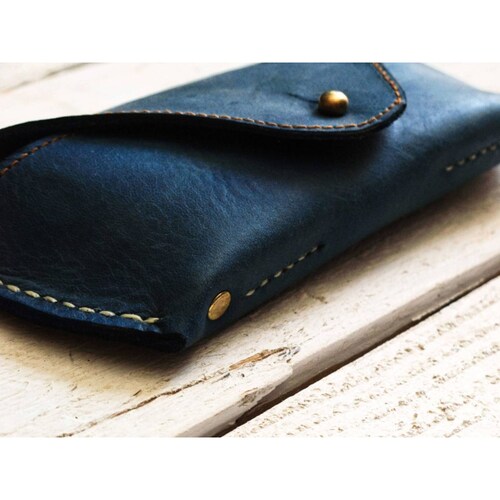 Estuche para lentes color azul
