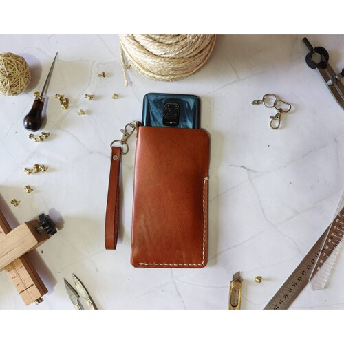 Funda para celular a medida Café