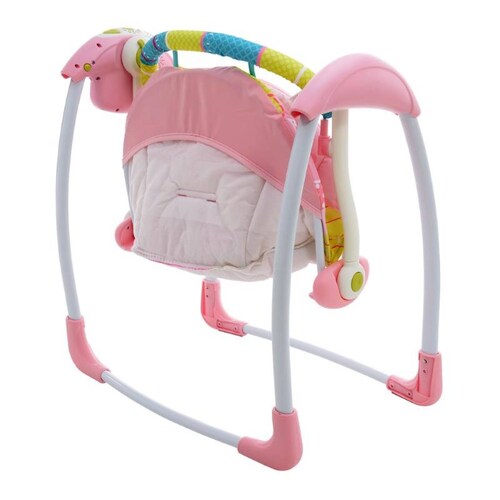 Columpio para bebes y niños Musical Rosado Osito - Promart