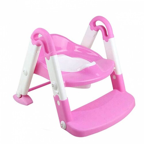 Baño Entrenador con Escalera AEIOU 3 en 1 Rosa