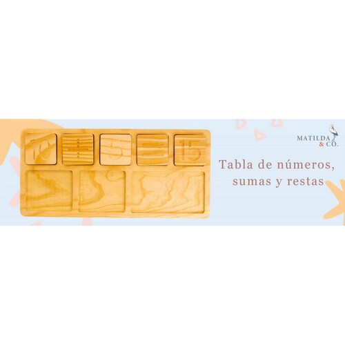 Tabla de sumas y restas Matilda & Co., Juguete Montessori Unitalla Cafe