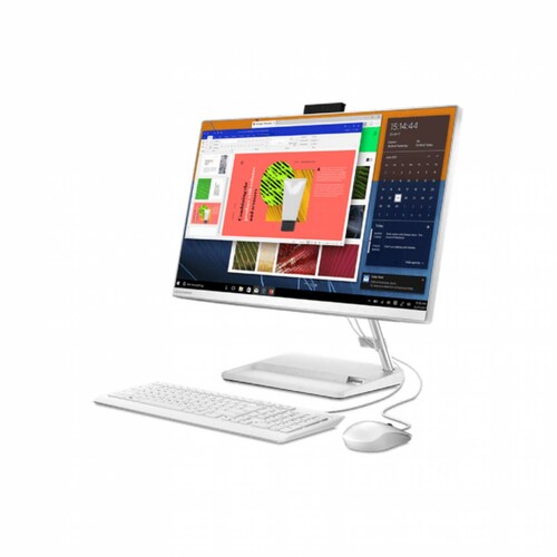 Lenovo idea aio 3 24alc6/ryzen 5 5500u 2.1 ghz/8gb-4gb y 4gb ddr4-3200 max 16gb/512gb ssd/23.8 fhd touch/color blanco/wi
