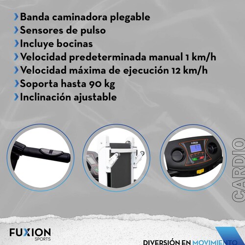 Cinta de correr Caminadora Eléctrica Digital 1.5 HP Blanco