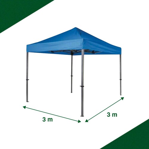 Toldo 3x3 M Plegable Impermeable Para Exterior Azul
