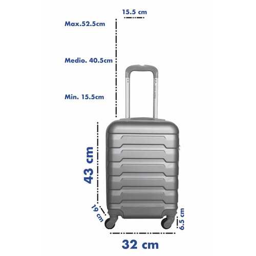 Maleta de Mano 16 Pulgadas Rigida Gris