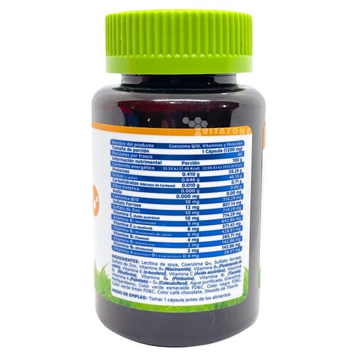 Coenzima Q-10 Vitaminas y Minerales 60 cápsulas Vidanat 