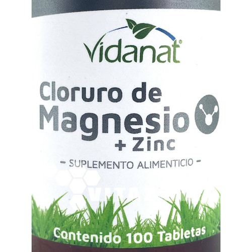Cloruro de Magnesio Zinc 100 tabletas Vidanat 