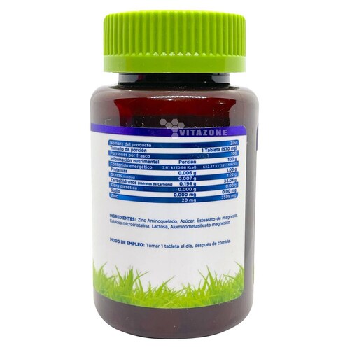 Zinc 100 Tabletas Vidanat. 
