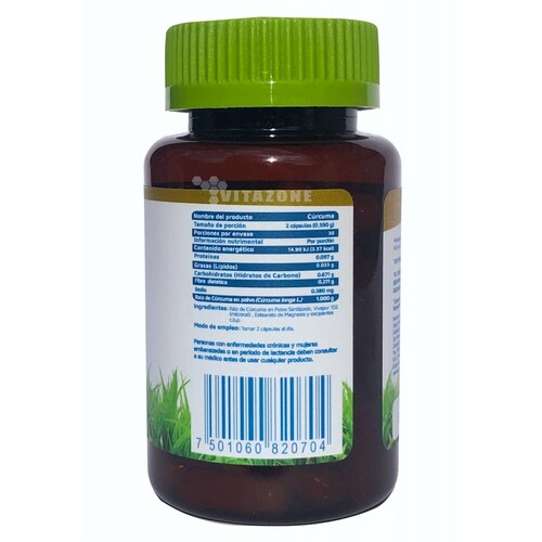 Cúrcuma 500 Mg 60 Cápsulas Vidanat. 