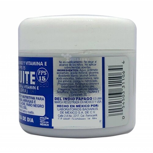 Crema de Tepezcohuite de día 60 grs con FPS15 