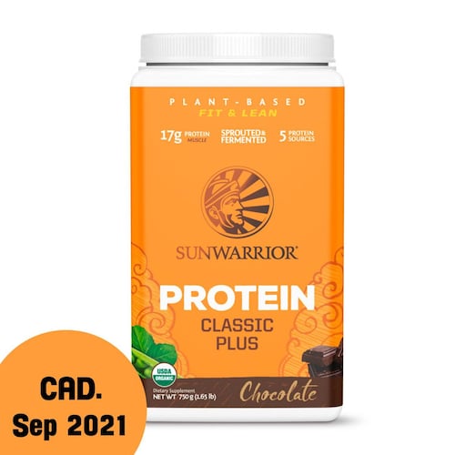 Proteína Vegana Sunwarrior Classic Plus Chocolate 750 grs 