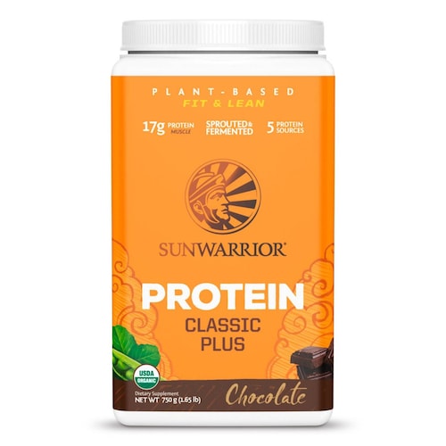 Proteína Vegana Sunwarrior Classic Plus Chocolate 750 grs 