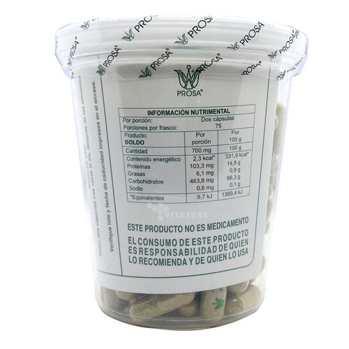 Boldo Prosa 150 cápsulas de 350 mg 