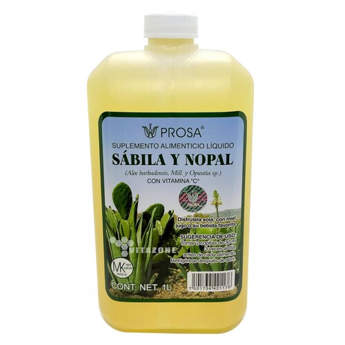 Sábila y Nopal líquido 1 lt con Vitamina C Prosa 