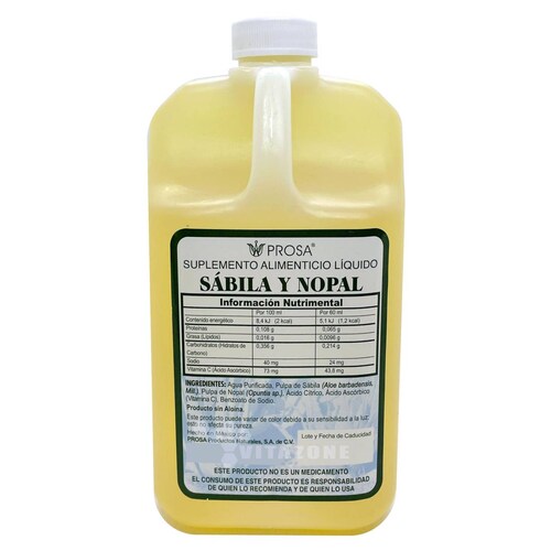 Sábila y Nopal líquido 1 lt con Vitamina C Prosa 
