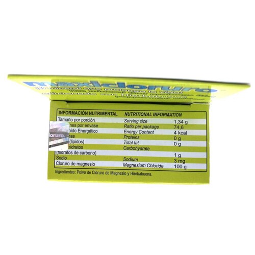 Cloruro De Magnesio polvo Hierbabuena 100 grs Maxicloruro 