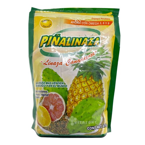 Fibra Piñalinaza (Linaza Canadiense) En Polvo Sabor Piña 470 Grs. 