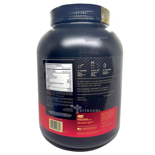 Proteína Gold Standard 100% Whey 5 Lbs Vainilla Optimum Nutrition. 